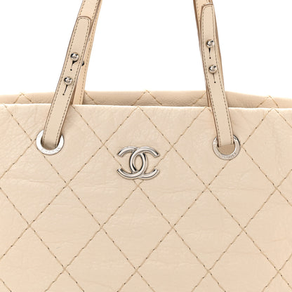 Chanel Glazed Calfskin Large On The Road Tote Beige Clair 9 of 12