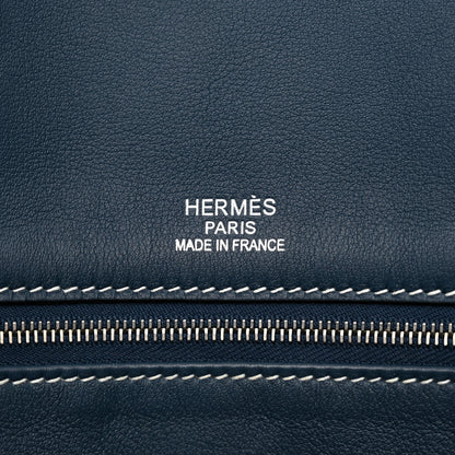 Hermes Swift Toile Ghillies Birkin 35  Bleu Saphir 6 of 13