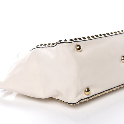 Valentino Garavani Vitello Medium Rockstud Tote Ivory 5 of 10