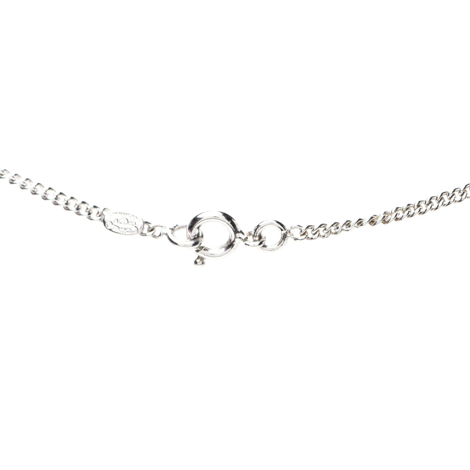 Chanel Crystal Timeless CC Necklace Silver 6 of 6