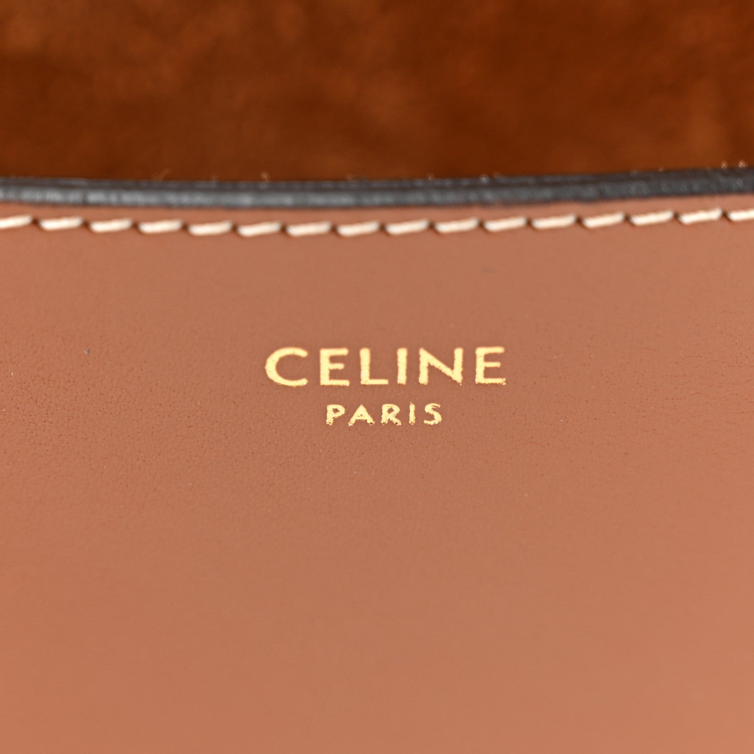 Celine Smooth Calfskin Cuir Triomphe Folco Crossbody Bag Tan 6 of 11