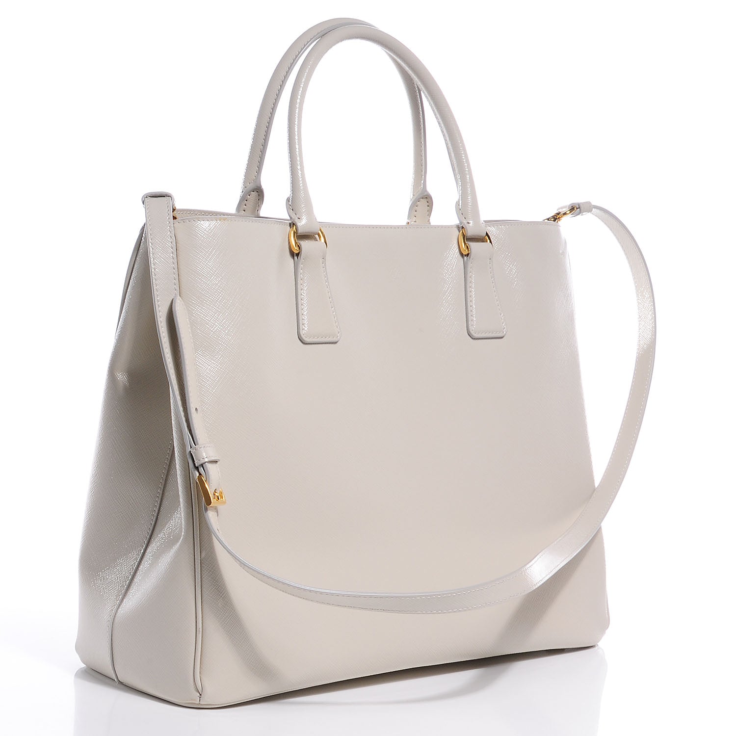 Prada Saffiano Vernice Tote Talco 3 of 9