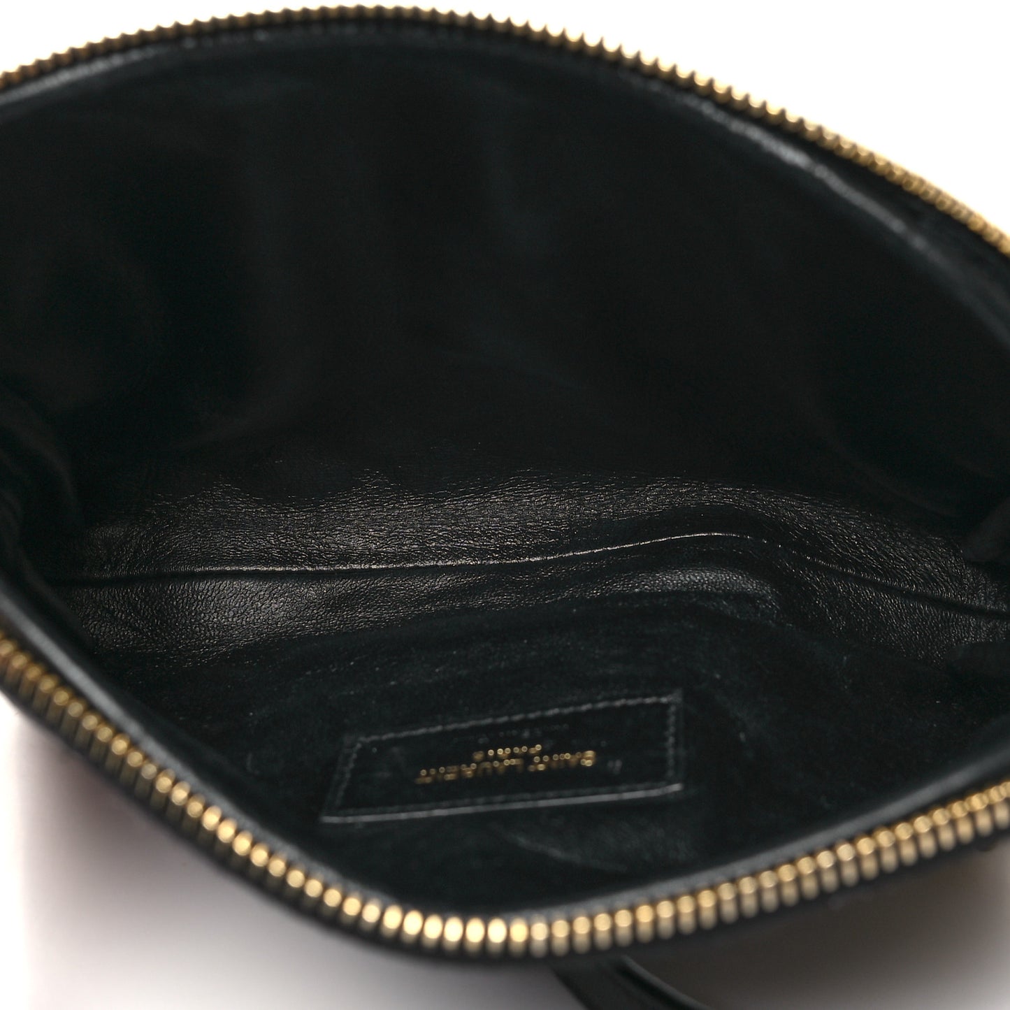 Lambskin Quilted Gaby Zipped Pouch Black