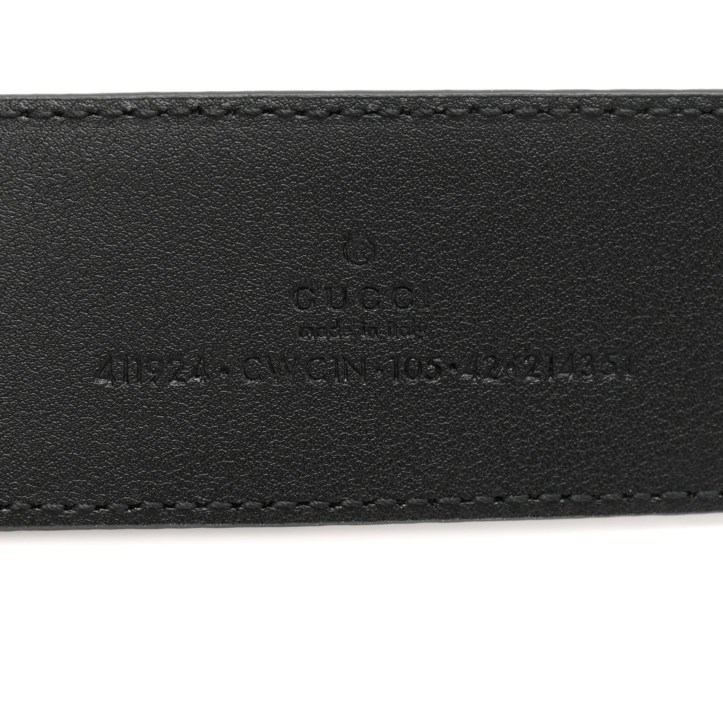 Guccissima Signature Interlocking G 105 42 Belt Black