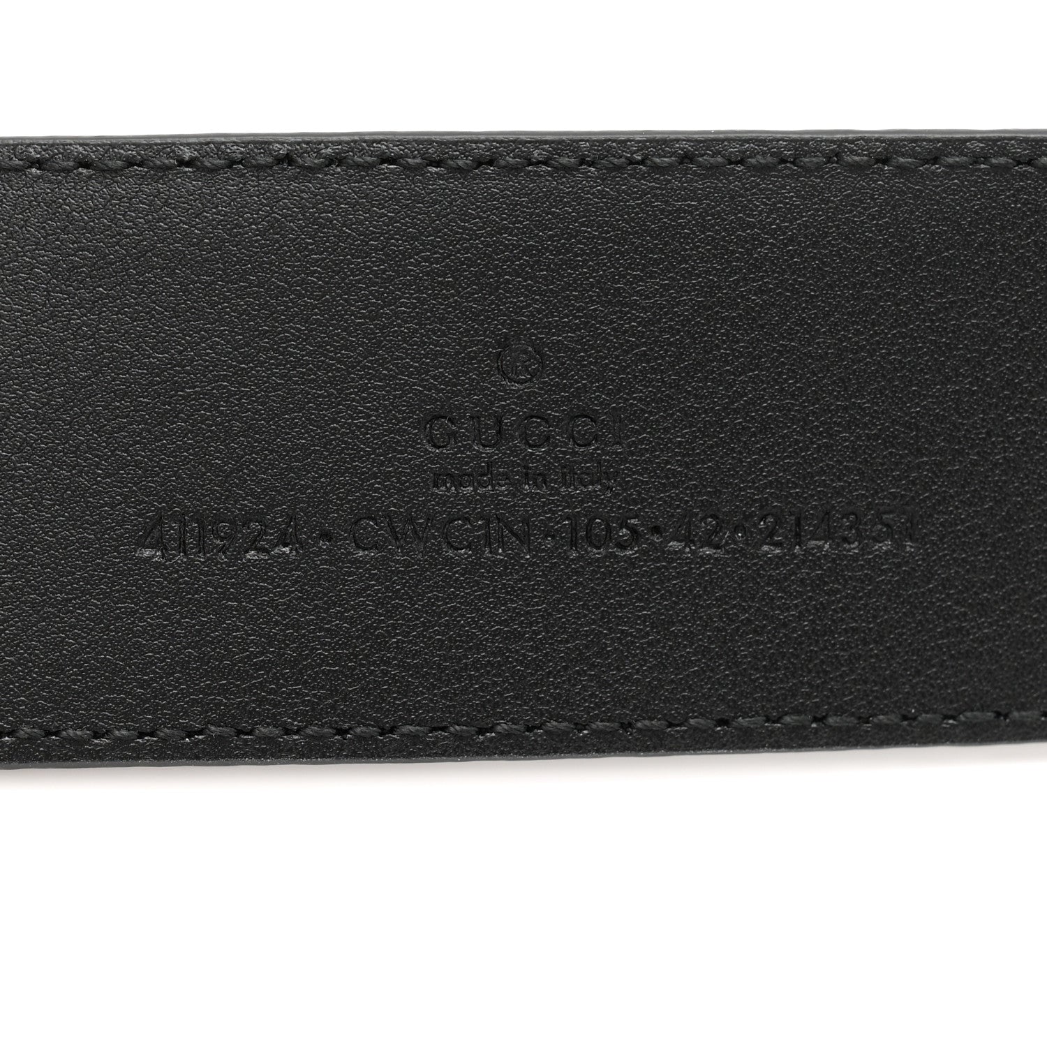 Gucci Guccissima Signature Interlocking G 105 42 Belt Black 3 of 6