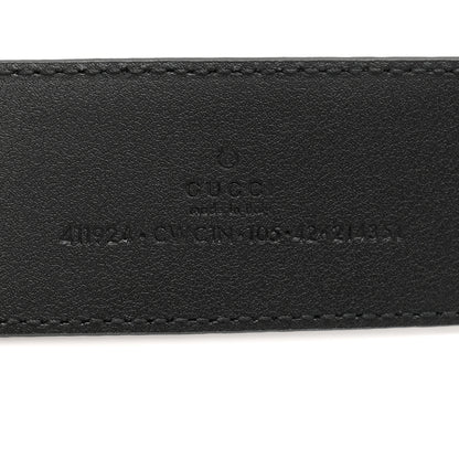 Gucci Guccissima Signature Interlocking G 105 42 Belt Black 3 of 6