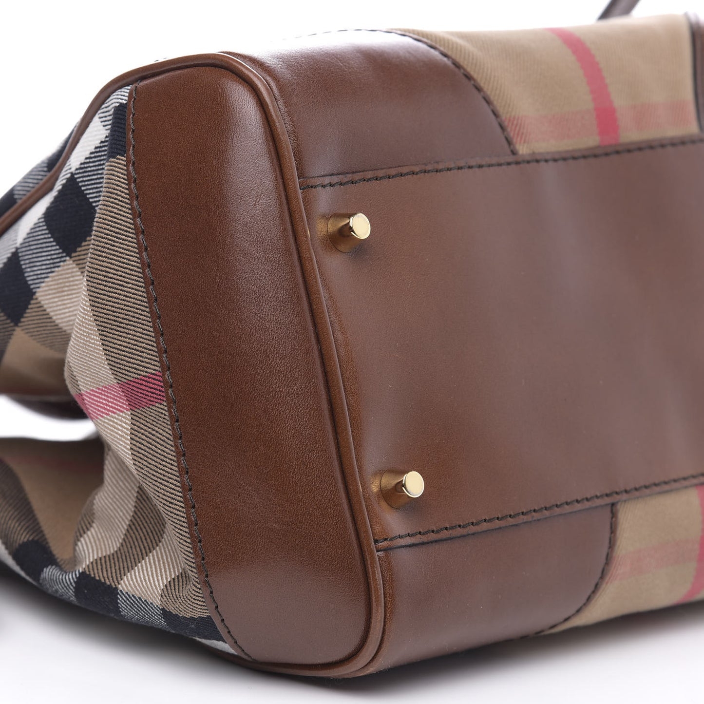 House Check Small Canterbury Tote Dark Tan