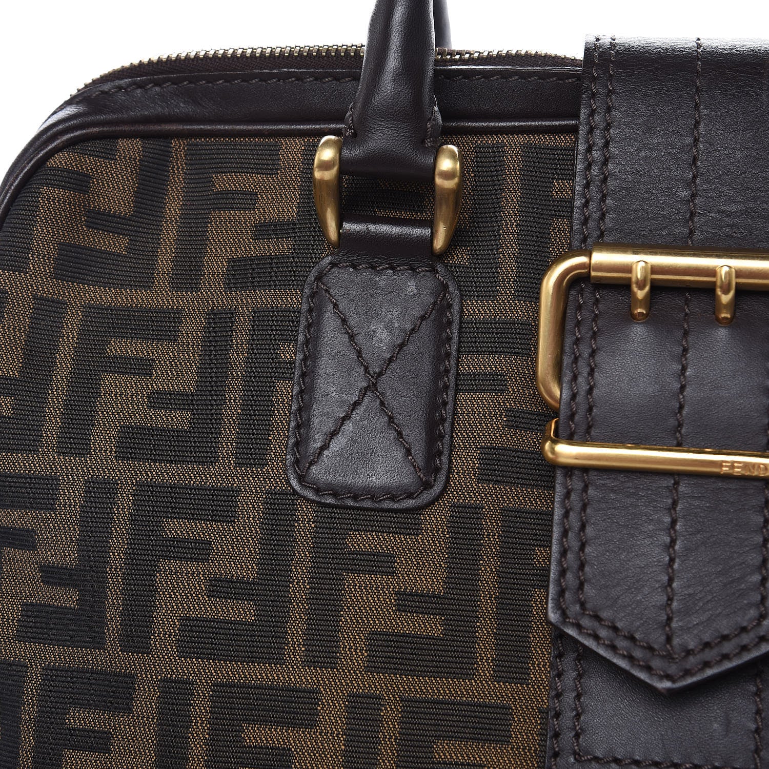 Fendi Zucca Satchel Tobacco 16 of 22