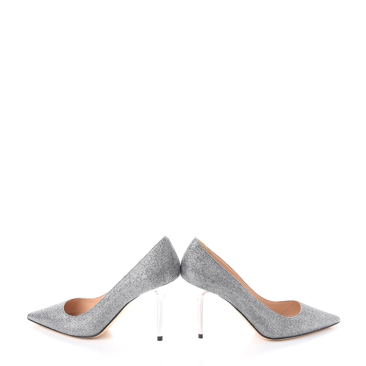 Jimmy Choo Glitter Lame Abel Pumps 39 Anthracite 6 of 10