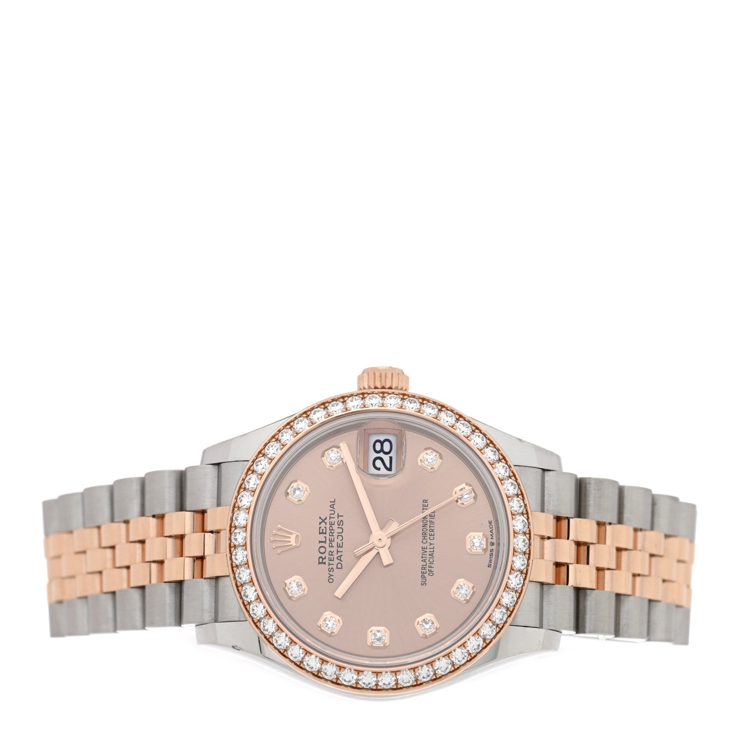 Rolex Stainless Steel 18K Everose Gold Diamond 31mm Oyster Perpetual Datejust Watch Pink 278381RBR 2 of 5