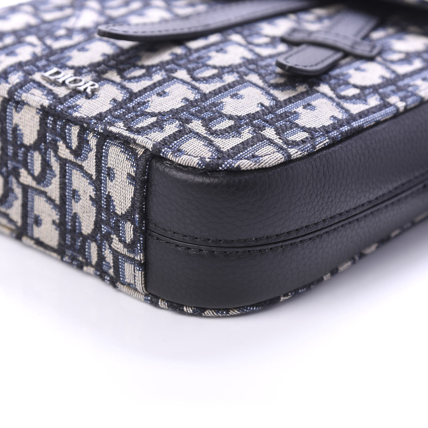 Christian Dior Oblique Saddle Pouch Blue 7 of 10