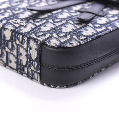 Christian Dior Oblique Saddle Pouch Blue 7 of 10