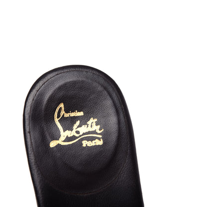Christian Louboutin Metallic Patent Flat Slide Sandals 36.5 Gold 8 of 9