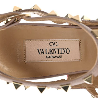Valentino Garavani Patent Nappa Rockstud Ankle Strap 100mm Pumps 35 Deep Fuxia Poudre 7 of 10