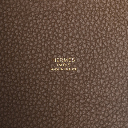 Hermes Taurillon Clemence Picotin Lock 18 PM Etoupe 6 of 10