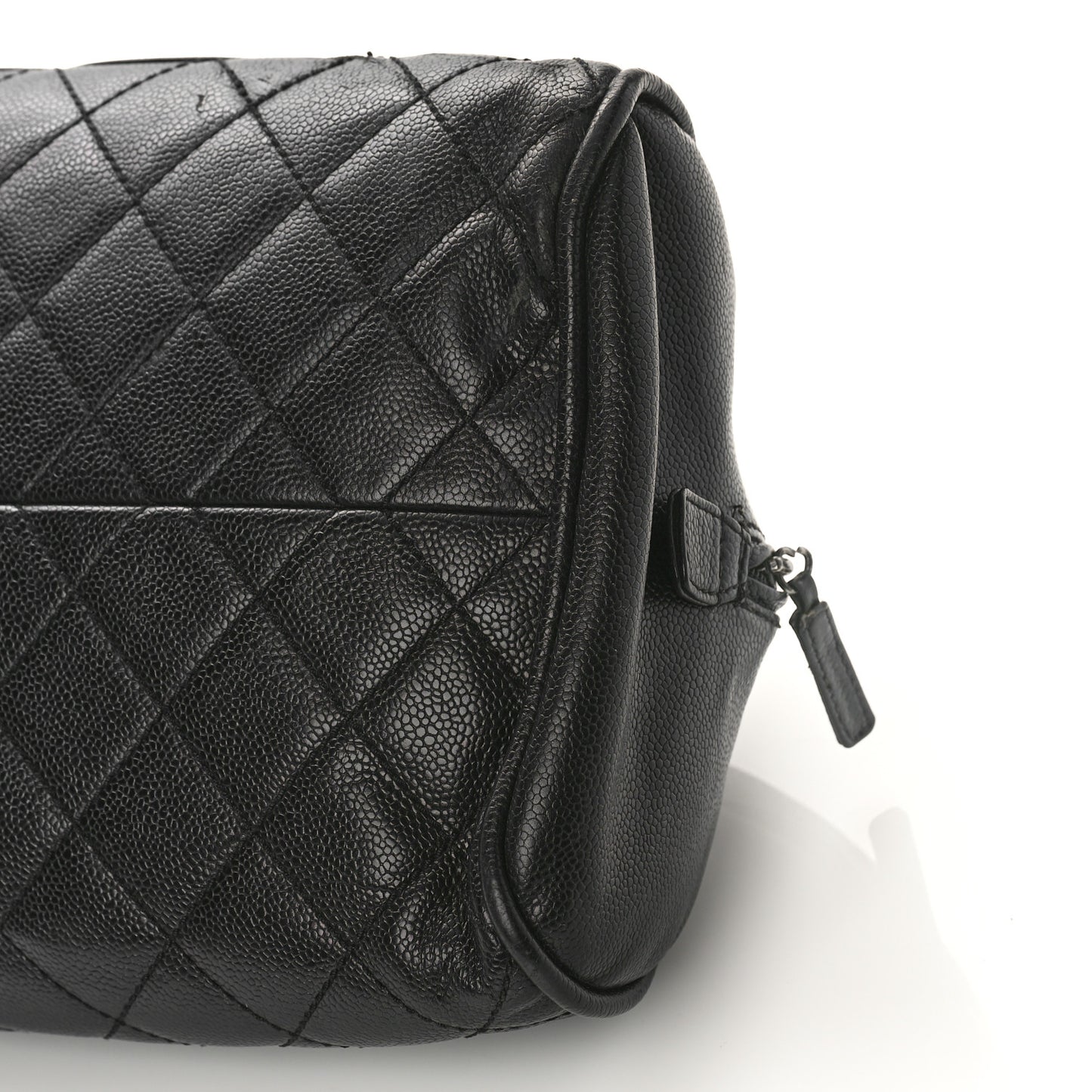 Caviar Quilted Small Bowler Black