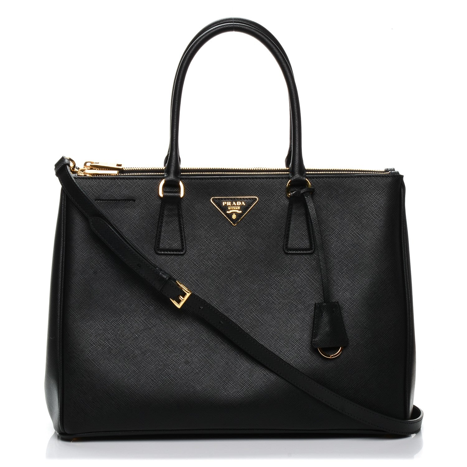 Prada Saffiano Large Galleria Double Zip Tote Black 1 of 6