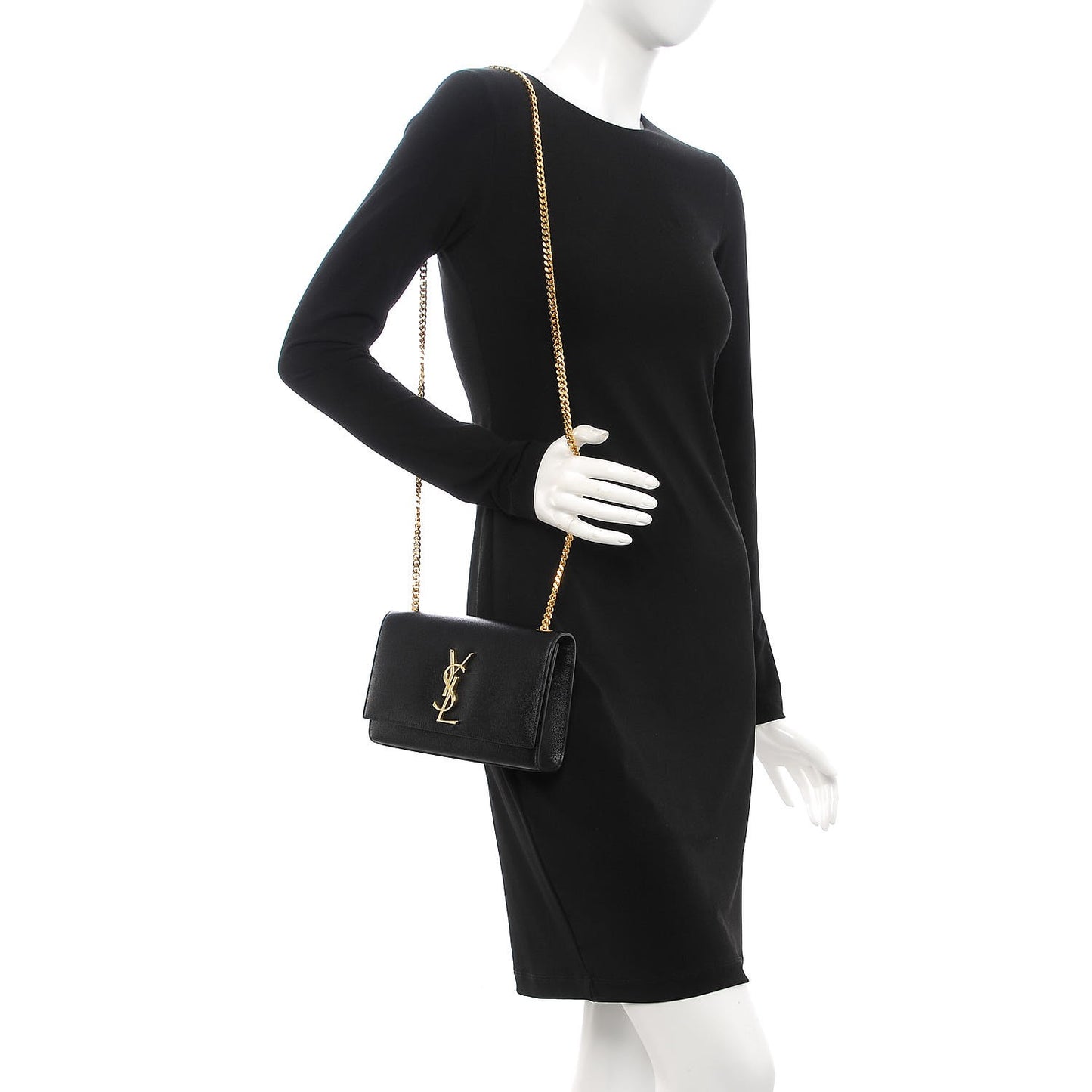 Grain De Poudre Small Monogram Kate Satchel Black