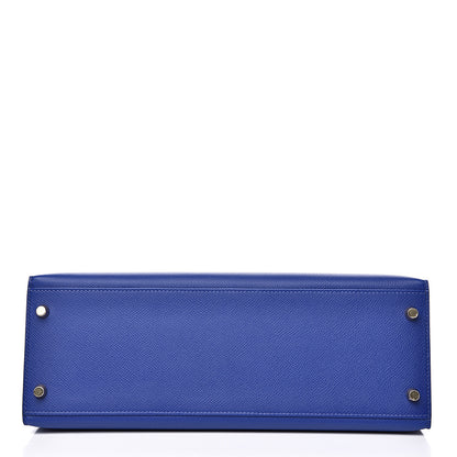 Hermes Epsom Horseshoe Kelly Sellier 32 Bleu Electrique Rose Sakura 6 of 31