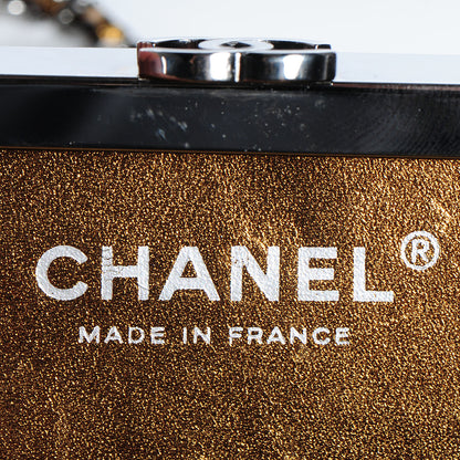 Chanel Crystal Square Quilted Box Clutch Bronze 7 of 8