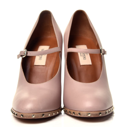 Valentino Garavani Calfskin Soul Rockstud Mary Jane 110mm Pumps 38.5 Poudre 2 of 14