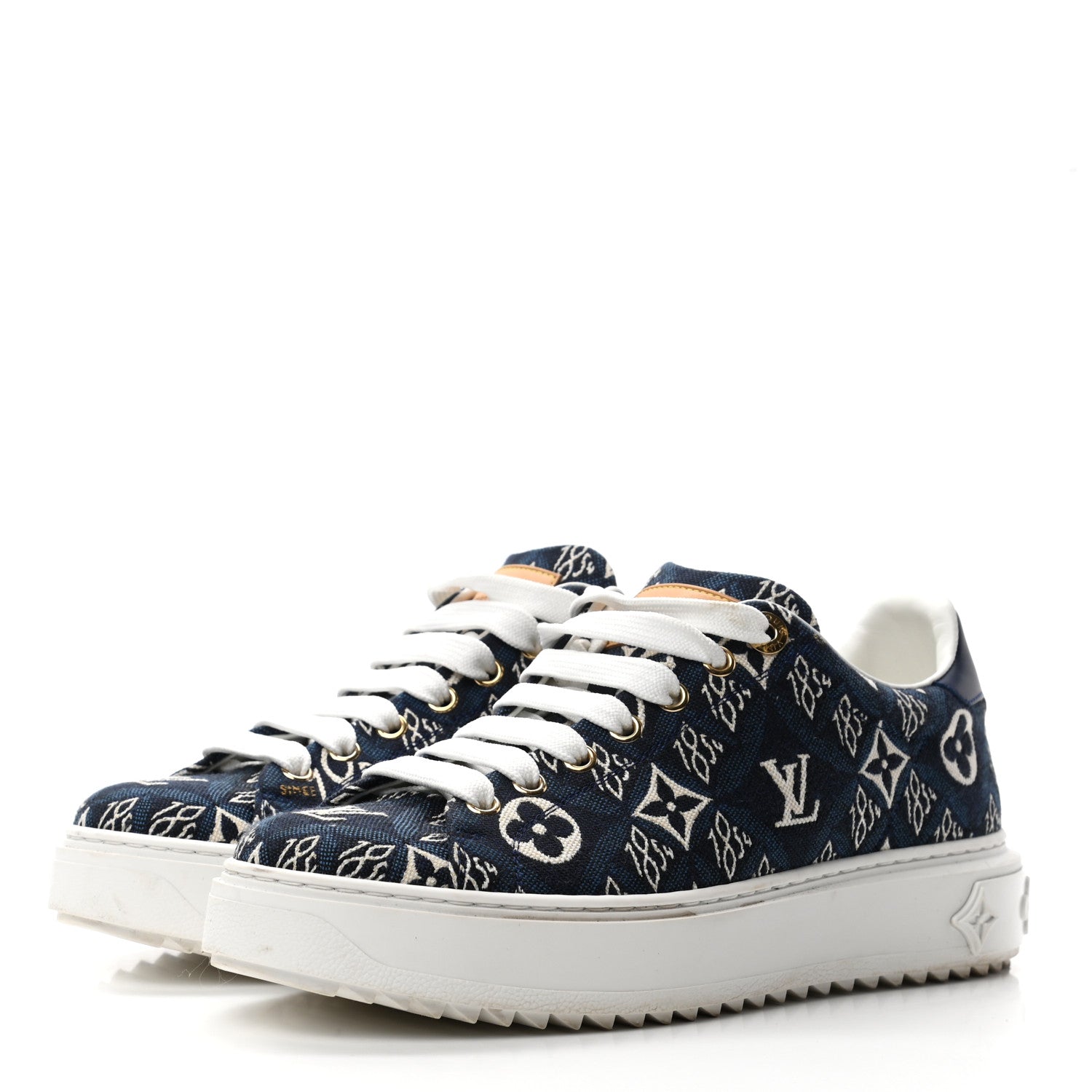 Louis Vuitton Jacquard Since 1854 Time Out Sneakers 38 Blue 3 of 7