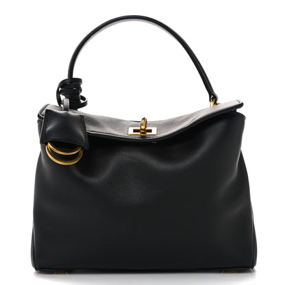 Balenciaga Natural Smooth Calfskin Mini Rodeo Top Handle Handbag Black 1 of 12