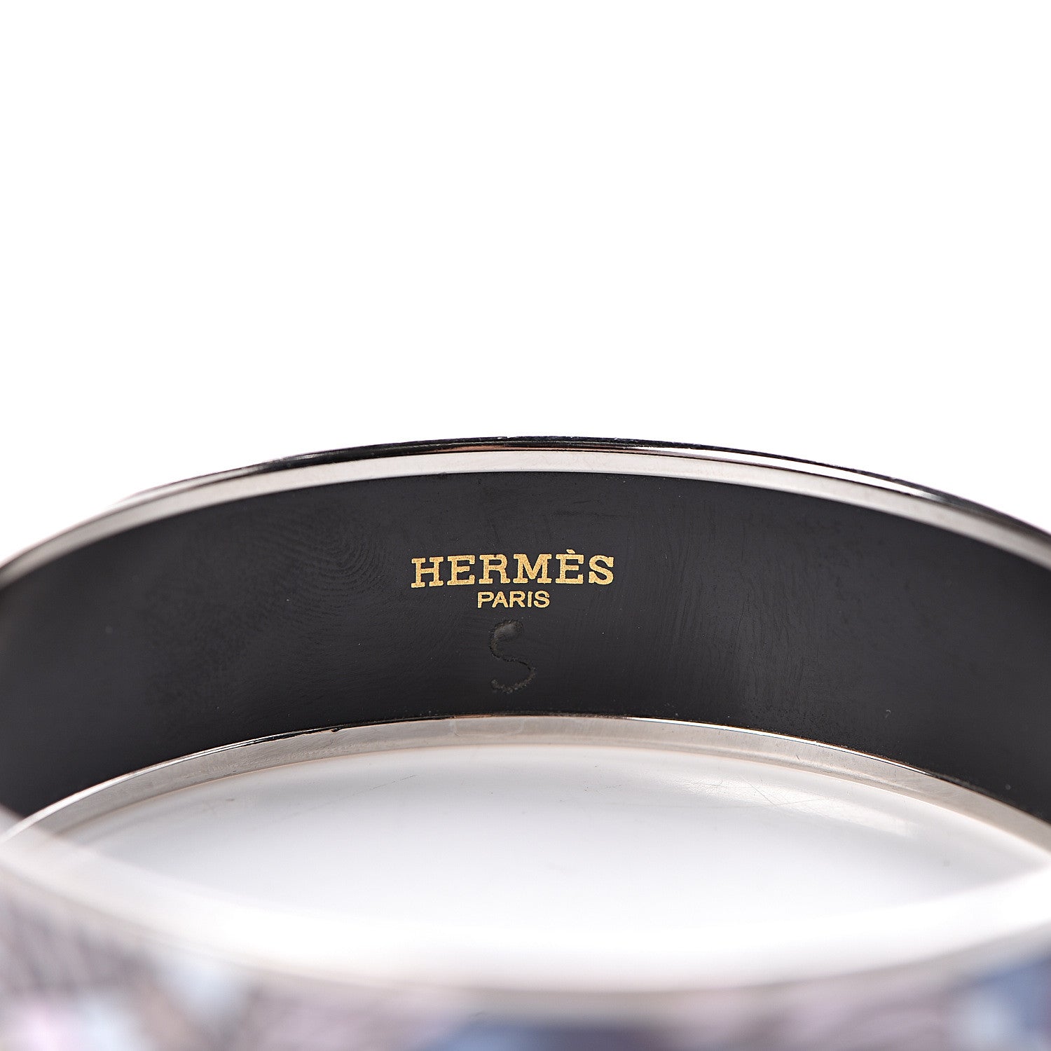 Hermes Enamel Printed Point D’Orgue Wide Bracelet 70 4 of 4