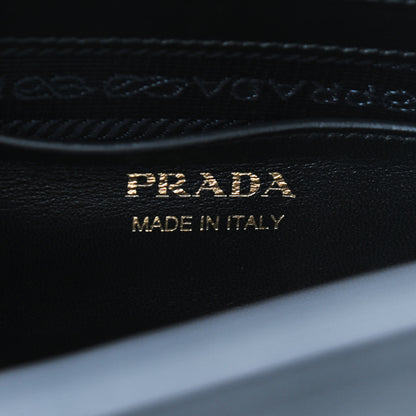 Prada Saffiano City Calfskin Medium Esplanade White Black 6 of 8