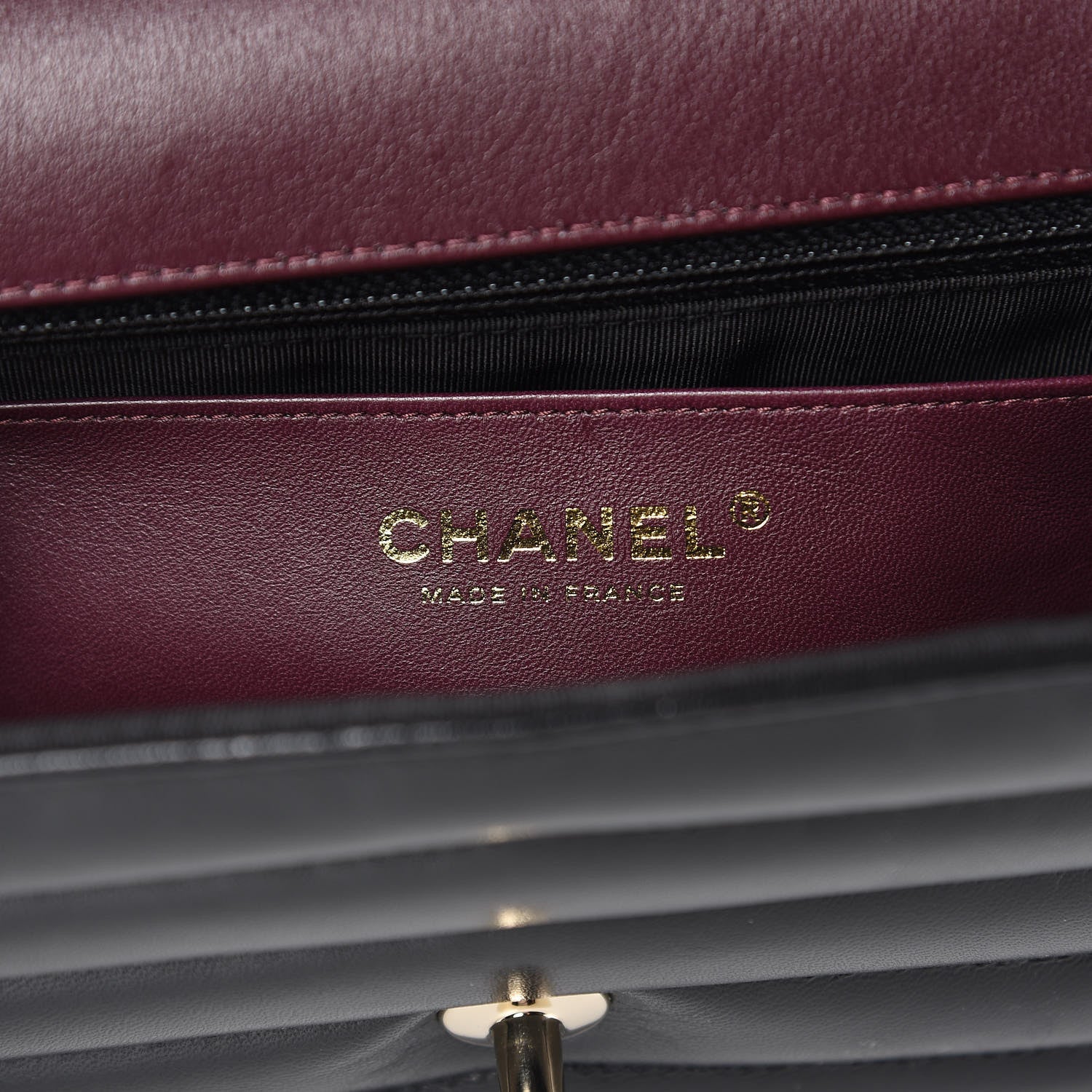 Chanel Shiny Lambskin Chevron Quilted Miroir Black 6 of 11