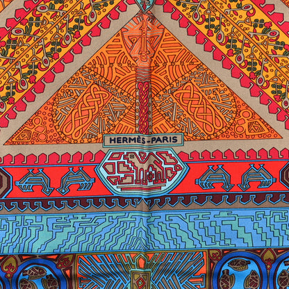 Hermes Silk Sur Un Tapis Volant Scarf 90 3 of 3