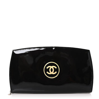 Chanel Patent Trousse Maquil Wallet Black 1 of 10