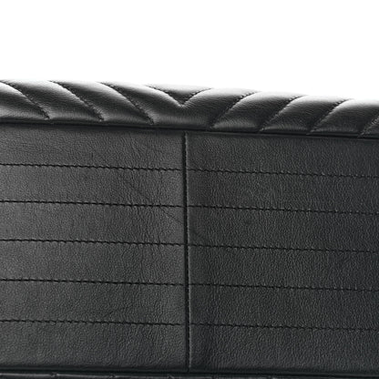 Chanel Calfskin Chevron Quilted Flap Tote So Black 7 of 10