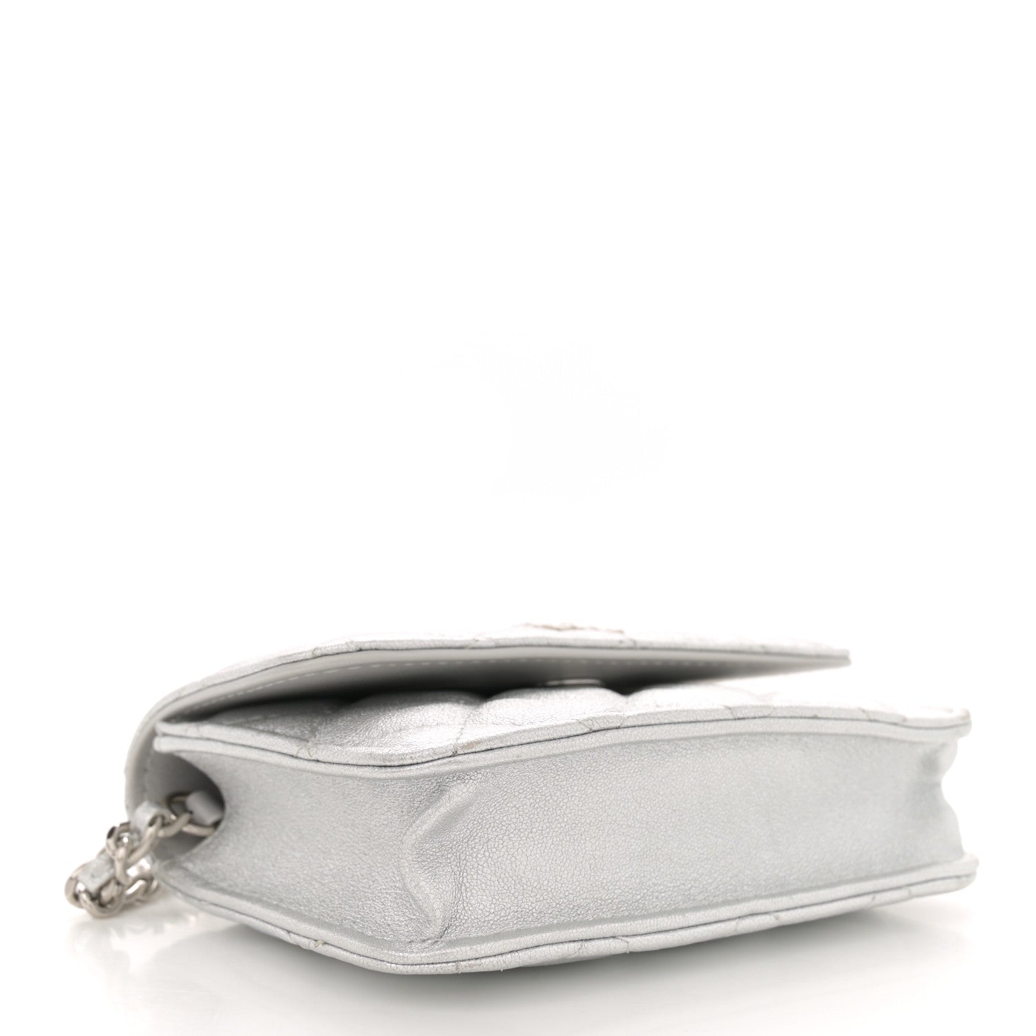 Chanel Metallic Goatskin Quilted Star Flap Waist Belt Bag Silver 4 of 10
