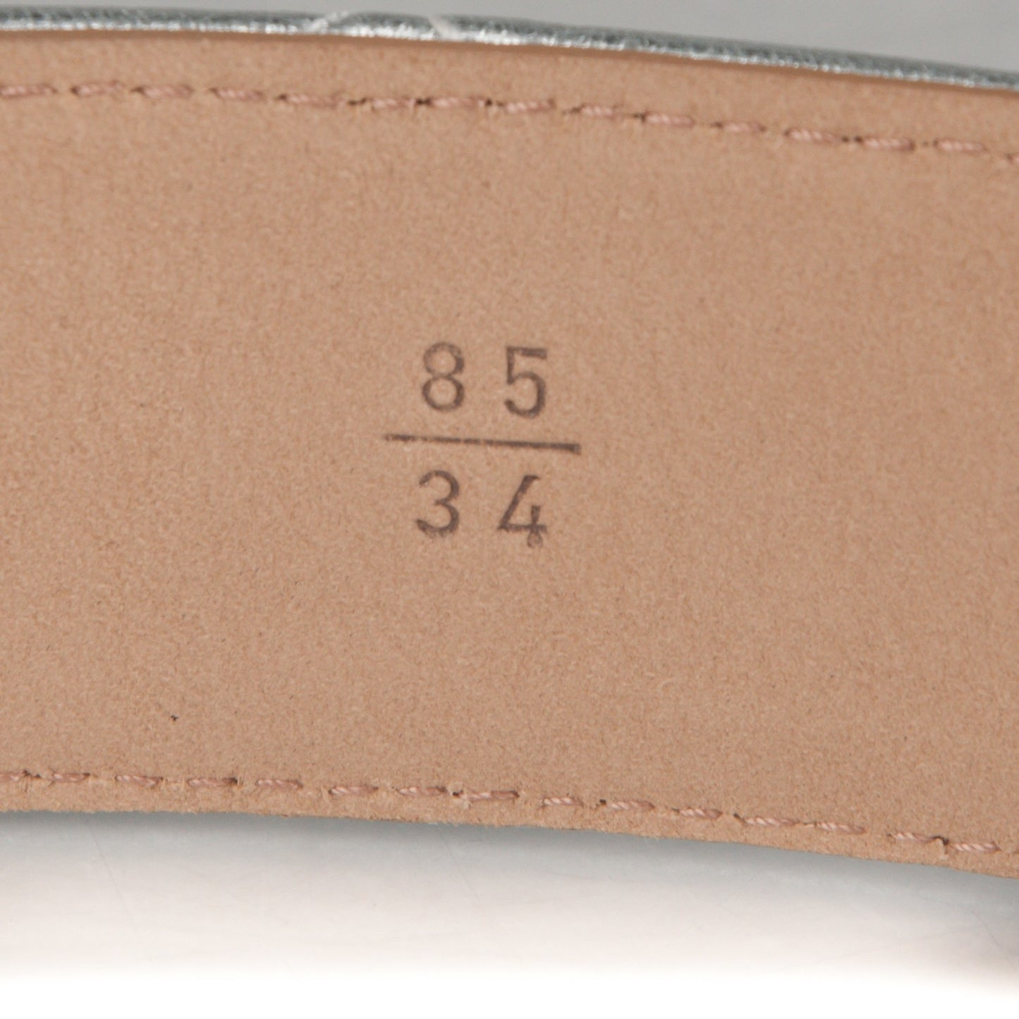 Metallic Lambskin Quilted CC Belt 85 34 Silver