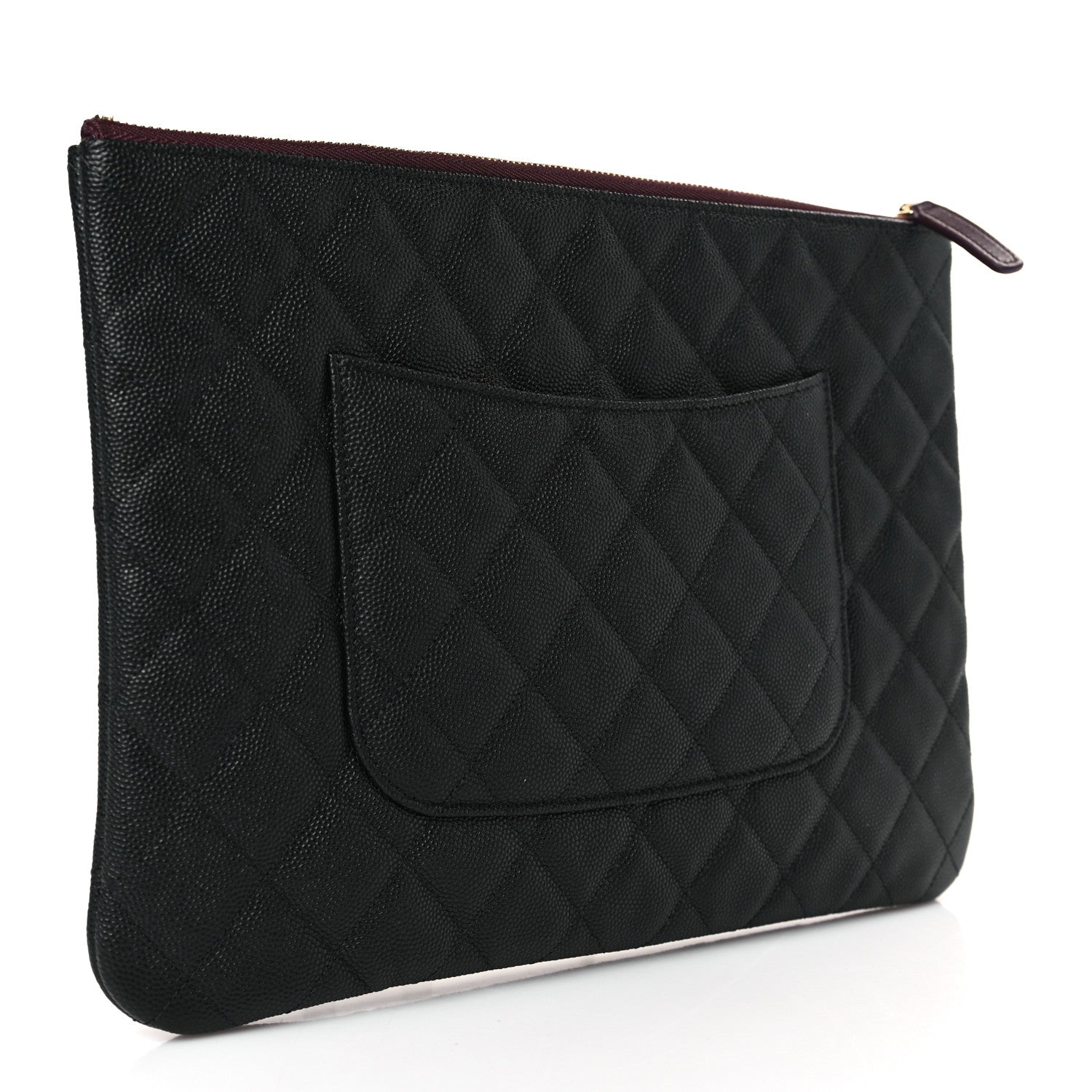 Chanel Caviar Quilted Medium Cosmetic Case Black 3 of 10