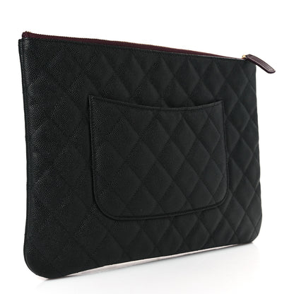 Chanel Caviar Quilted Medium Cosmetic Case Black 3 of 10