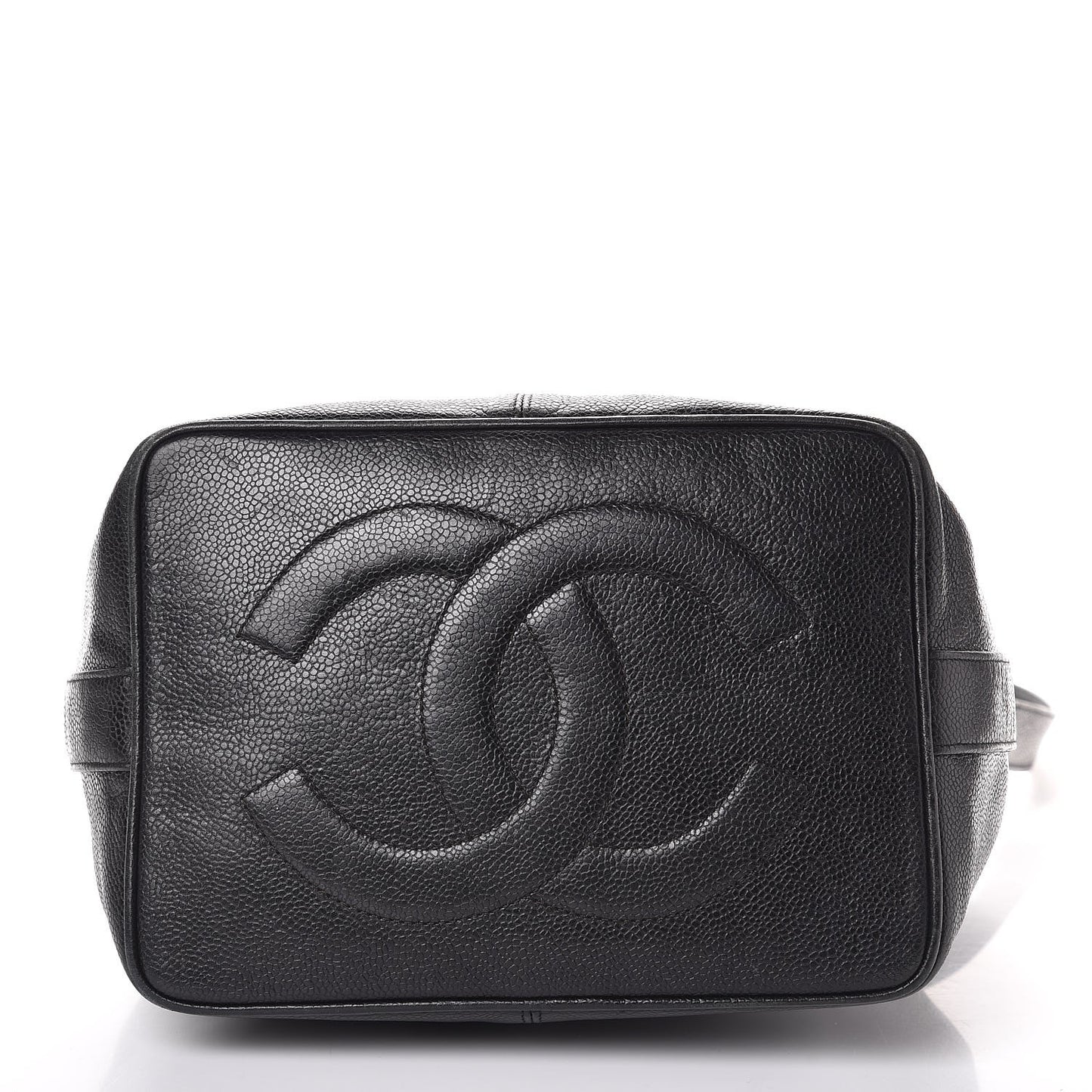 Caviar CC Drawstring Shoulder Bag Black