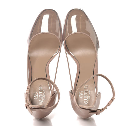 Valentino Garavani Patent PVC Tan-Go 55/155mm Platform Pumps 39.5 Rose Cannelle 2 of 10