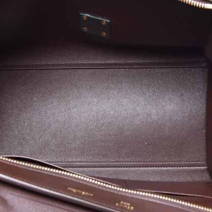 Celine Satin Baby Grained Calfskin Tri-color Medium Trapeze Tan 6 of 9