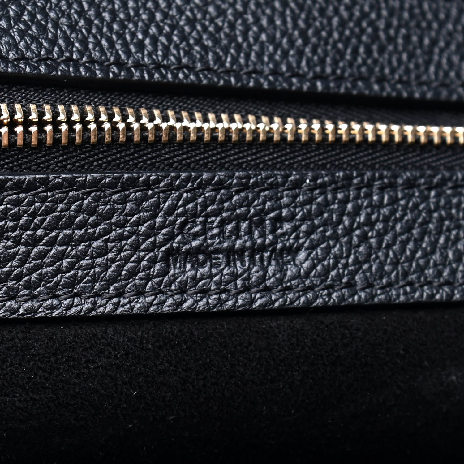Celine Soft Grained Calfskin Medium Belt Cabas Phantom Black 7 of 9