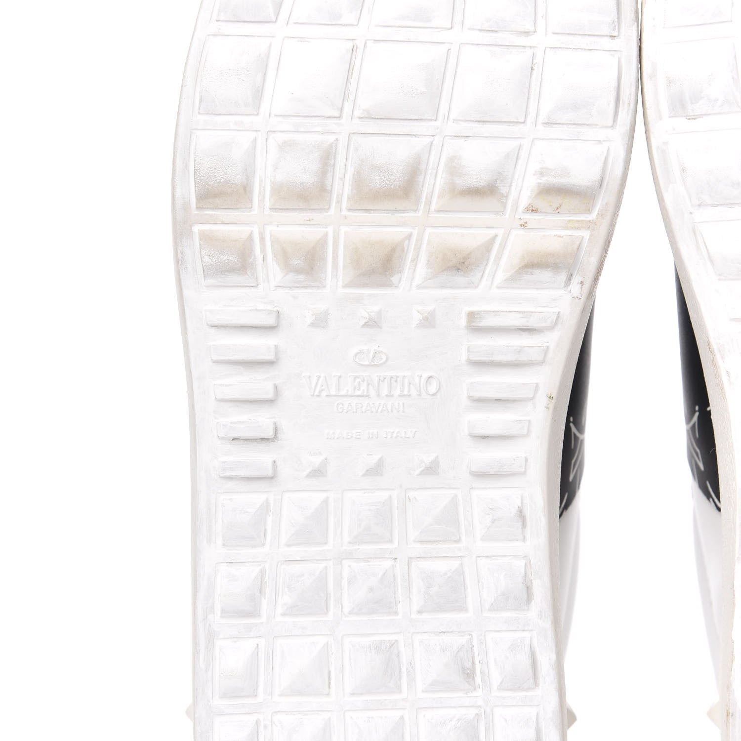 Valentino Garavani Calfskin Panther Womens Rockstud Open Sneakers 39 White 6 of 9
