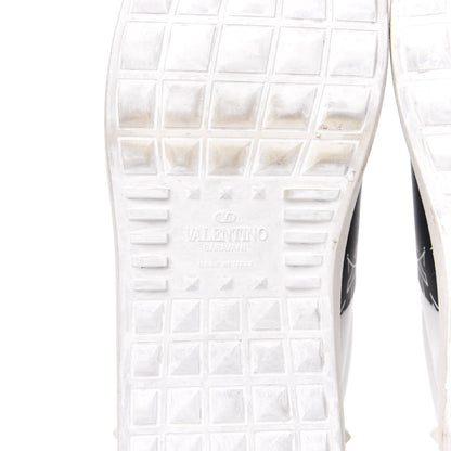 Valentino Garavani Calfskin Panther Womens Rockstud Open Sneakers 39 White 6 of 9