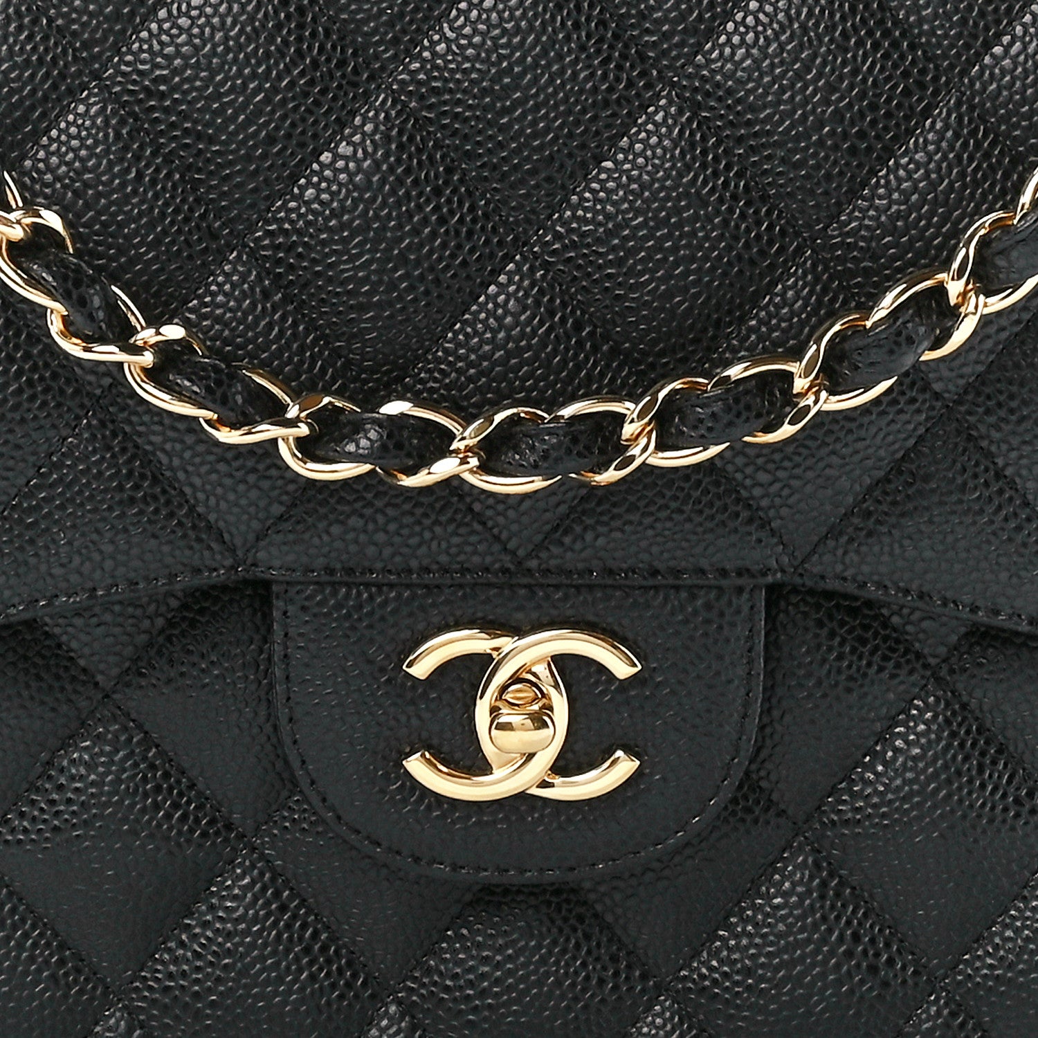 Chanel Caviar Quilted Jumbo Double Flap Black 9 of 12