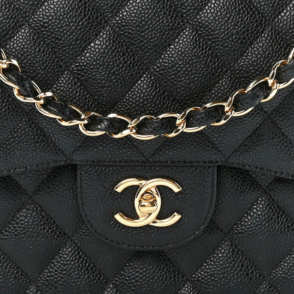 Chanel Caviar Quilted Jumbo Double Flap Black 9 of 12