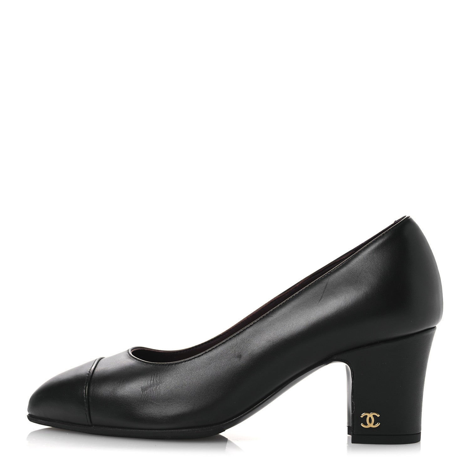 Chanel Lambskin Cap Toe Ballerina Flats 36 Black 1 of 12
