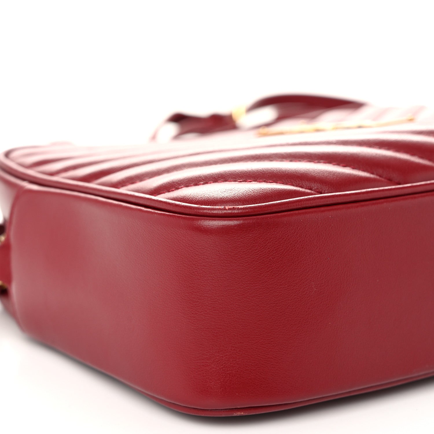 Saint Laurent Calfskin Matelasse Monogram Lou Camera Bag Rouge Eros 9 of 12