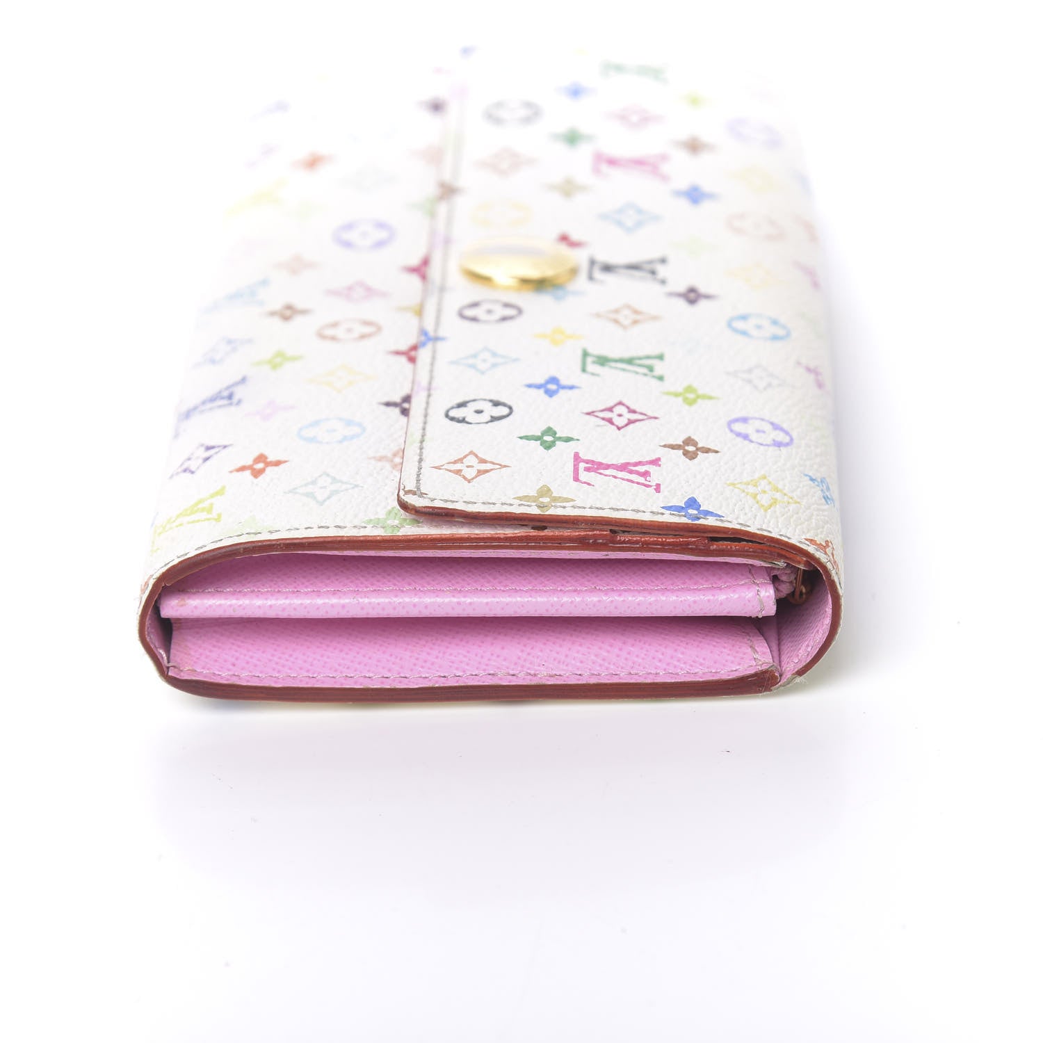 Louis Vuitton Monogram Multicolor Sarah Wallet White Litchi 10 of 15