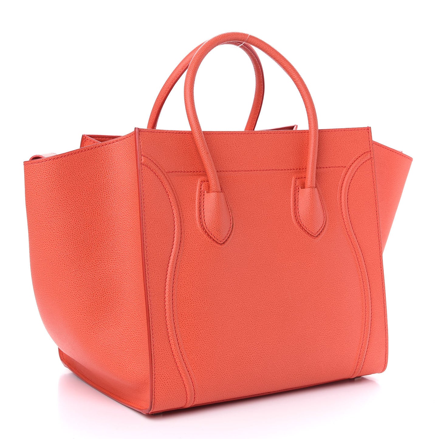 Grained Calfskin Medium Phantom Luggage Coral