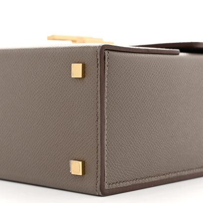 Hermes Epsom Cinhetic Boxy Top Handle Bag Etain 10 of 15